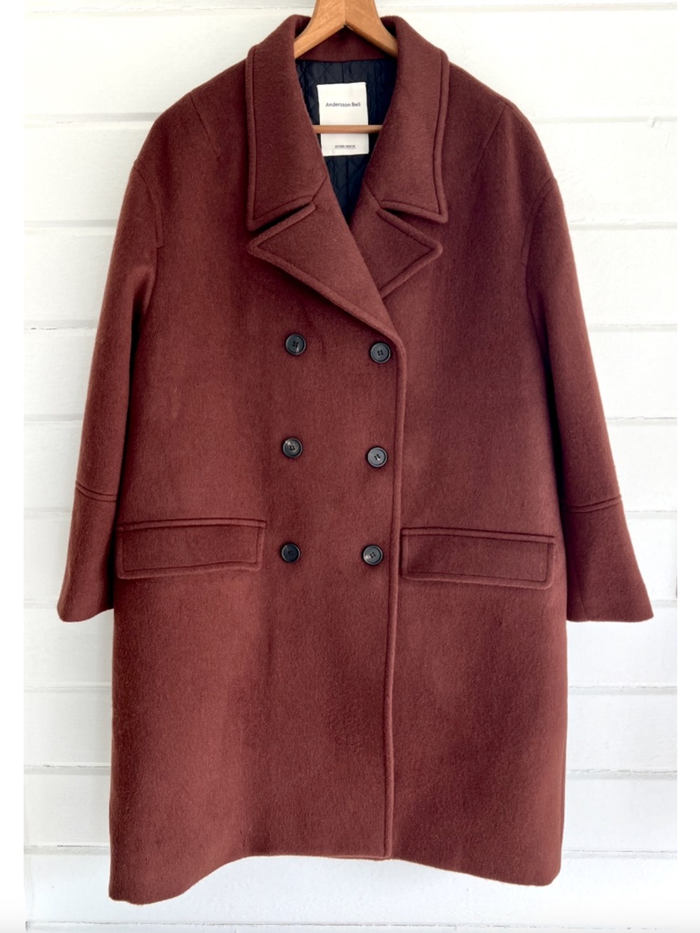 ANDERSSON BELL Avalon Oversized Double Coat in Chestnut - M